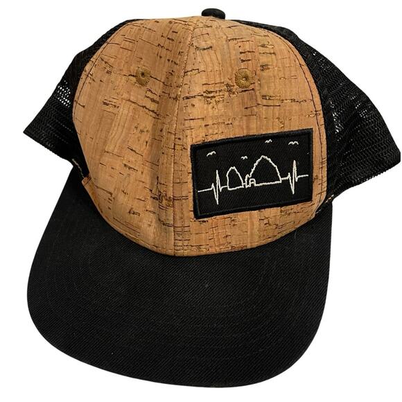 The Heartbeat Brand Black/Cork Cabo Cap - Picture 2 of 5